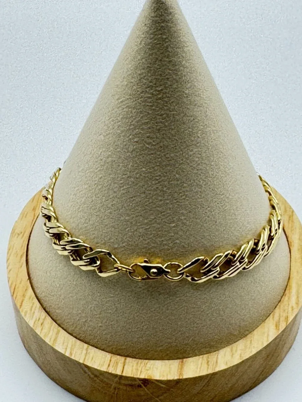 Bracelet Lot Of 2 Double Curb Link + Stainless Steel Gold Tone Mixed Metal Set